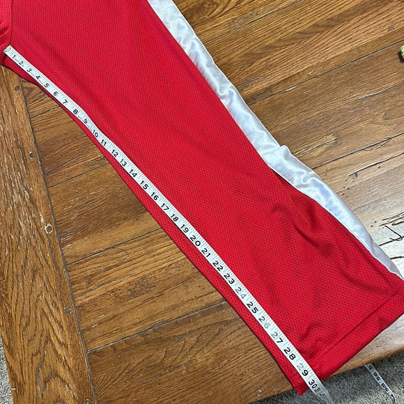 NIKE❤️BASKETBALL MESH Women’s PANTS Drawstring Red & White Medium (8-10) - Picture 8 of 15
